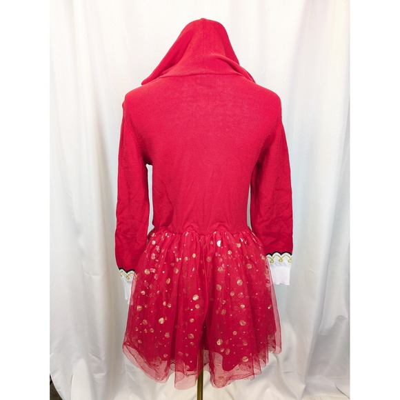 Christmas Santa Claus Ugly Christmas Sweater Hoodie Dress Tulle Skirt Girl Large - Picture 4 of 10
